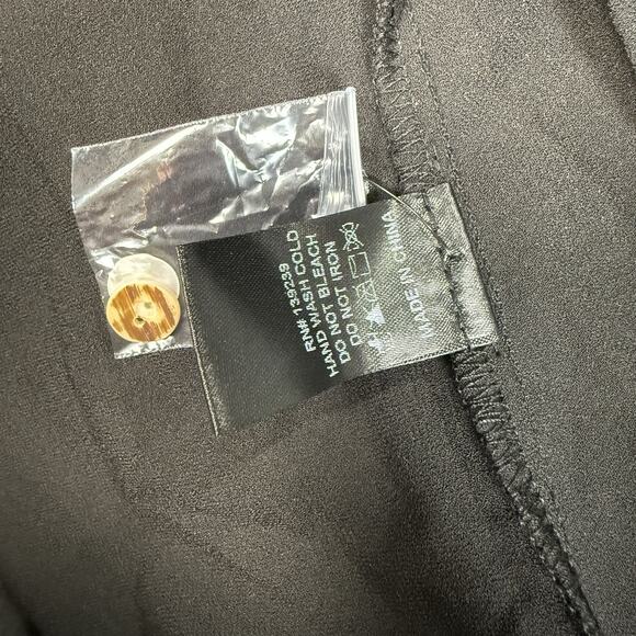 NWT Tuckernuck Pomander Place Callahan Dress Black Crepe Shirt Dress Size XS - Picture 7 of 10